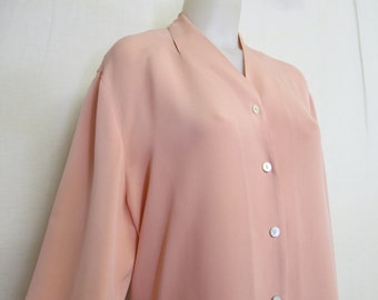 Seiden Tunika Bluse Rose Oversize Tunika 12 Large Nordstom