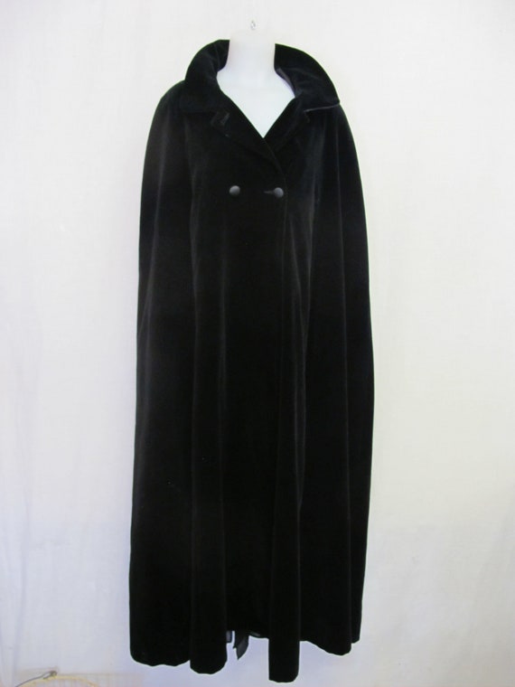 Goth Black Velvet Cape Velvet Coat Wrap Opera Coat