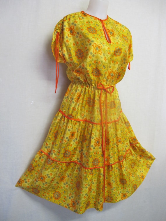 Silk Boho Dress Peasant Dress Party Dress