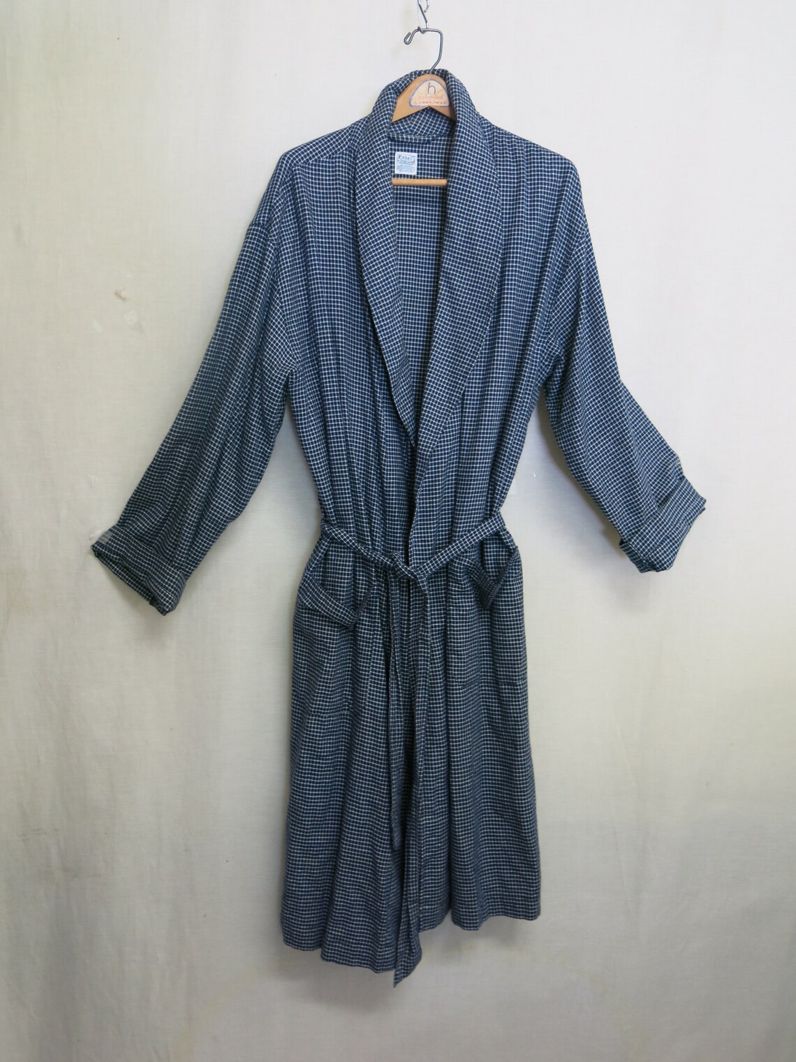 Plaid Flannel Robe POLO Ralph Lauren Robe Cotton Robe S/M Etsy