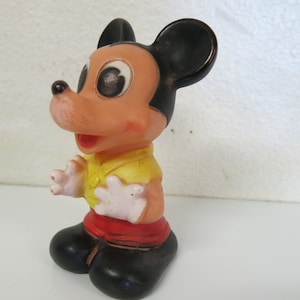 Rubber Mickey Mouse 1960&#39;s Disney Rubber Squeak Toy