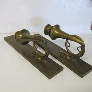 Brass Wall Sconces Chapman 1882 Mid Century Brass Wall Sconces Candle Holder SET of 2 Horns
