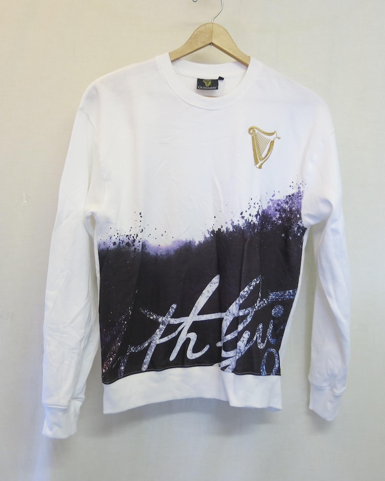 Guinness Irish Beer Sweatshirt: Gold Harp Graphic, Mens XL image 1