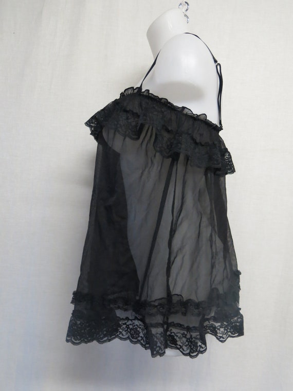 Black Lace Baby Doll Victoria's Secret Nightgown … - image 4