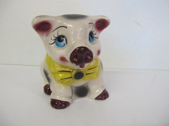 ヴィンテージ陶器貯金箱：1950年代中期の子供用装飾品 - Etsy 日本