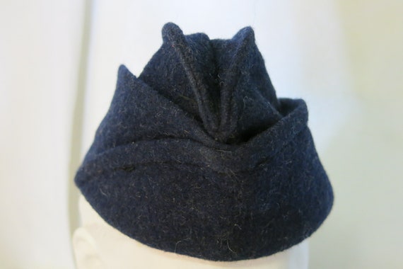 Vintage French Military Cap Hat WWII Garrison Cap - image 4