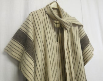 Wool Fringe Poncho Cape: Unisex Undyed Wool - Etsy