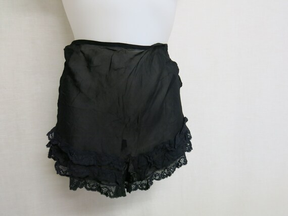Black Silk Panties Tap Silk Panties SHEER 1930's P