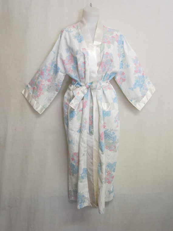 Kimono Robe Floral Satin Robe Satin Robe New with… - image 2