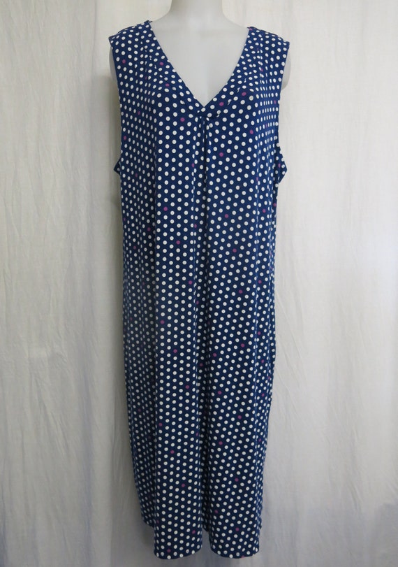 Plus Size Nightgown house Dress Polka Dot Liz Claiborne Etsy