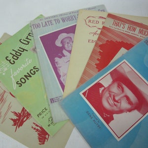 Cowboy Sheet Music Country Western Music Lot of 5