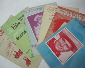 Cowboy Sheet Music Country Western Music Lot of 5