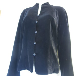 Schwarze Samt Jacke Blazer Samt Kurze Samt Jacke Ann Taylor 0 / XS
