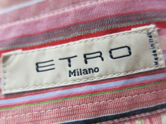 ETRO Cotton Blouse Shirt Striped Cotton Blouse Sm… - image 2