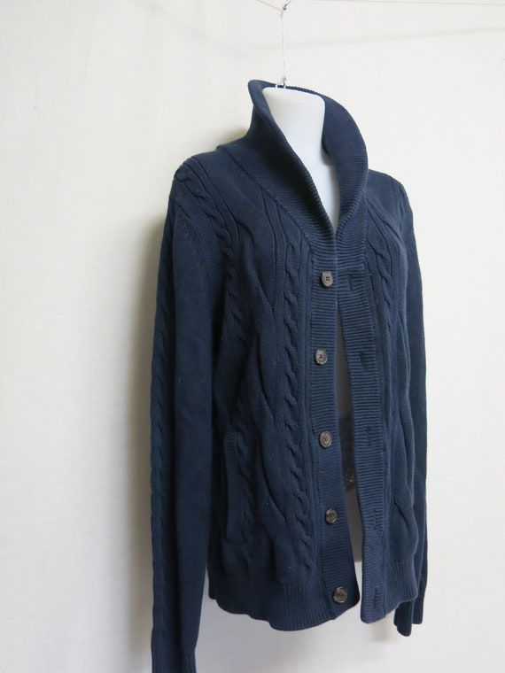 Banana Republic Cardigan Sweater Long Cable Knit C