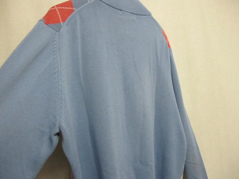 Argyle Pullover Sweater Brooks Brothers Retro Sweater Zipper Pima Cotton image 9