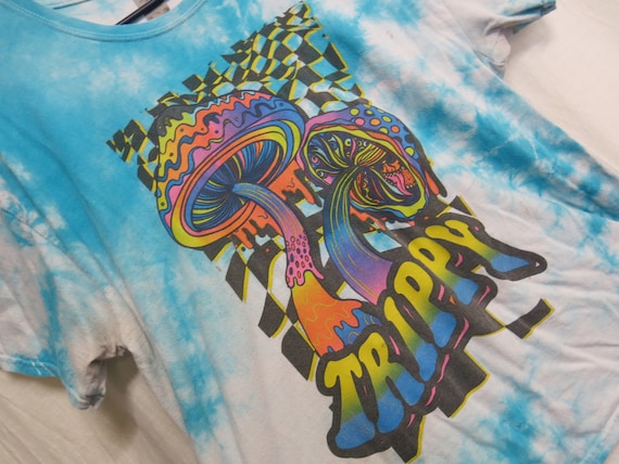 Magic Mushroom T Shirt Hippie Psychedelic Mushroom Tie Dye Vintage Tee