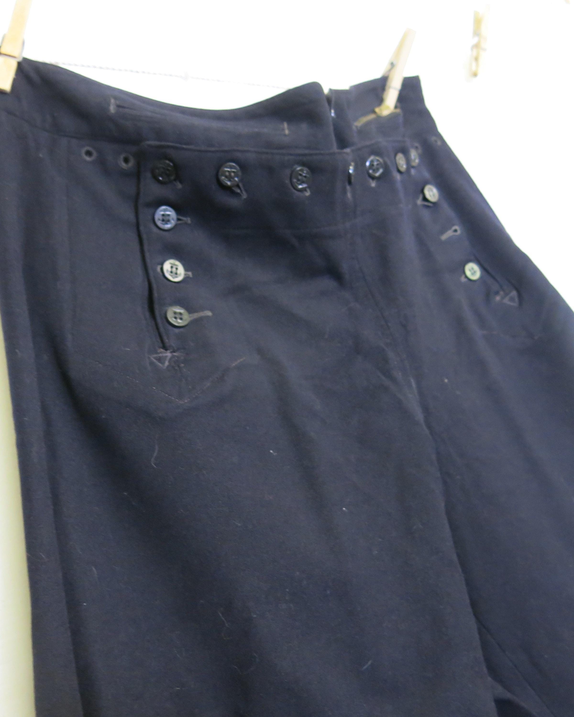 パンツ 80s US NAVY Wool Sailor Pants Vintage Wool Naval Pants / True Vintage Sailor Pants / Navy