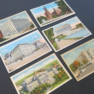 Cartões postais coloridos vintage de WASHINGTON DC, início dos anos 1900, nº 3