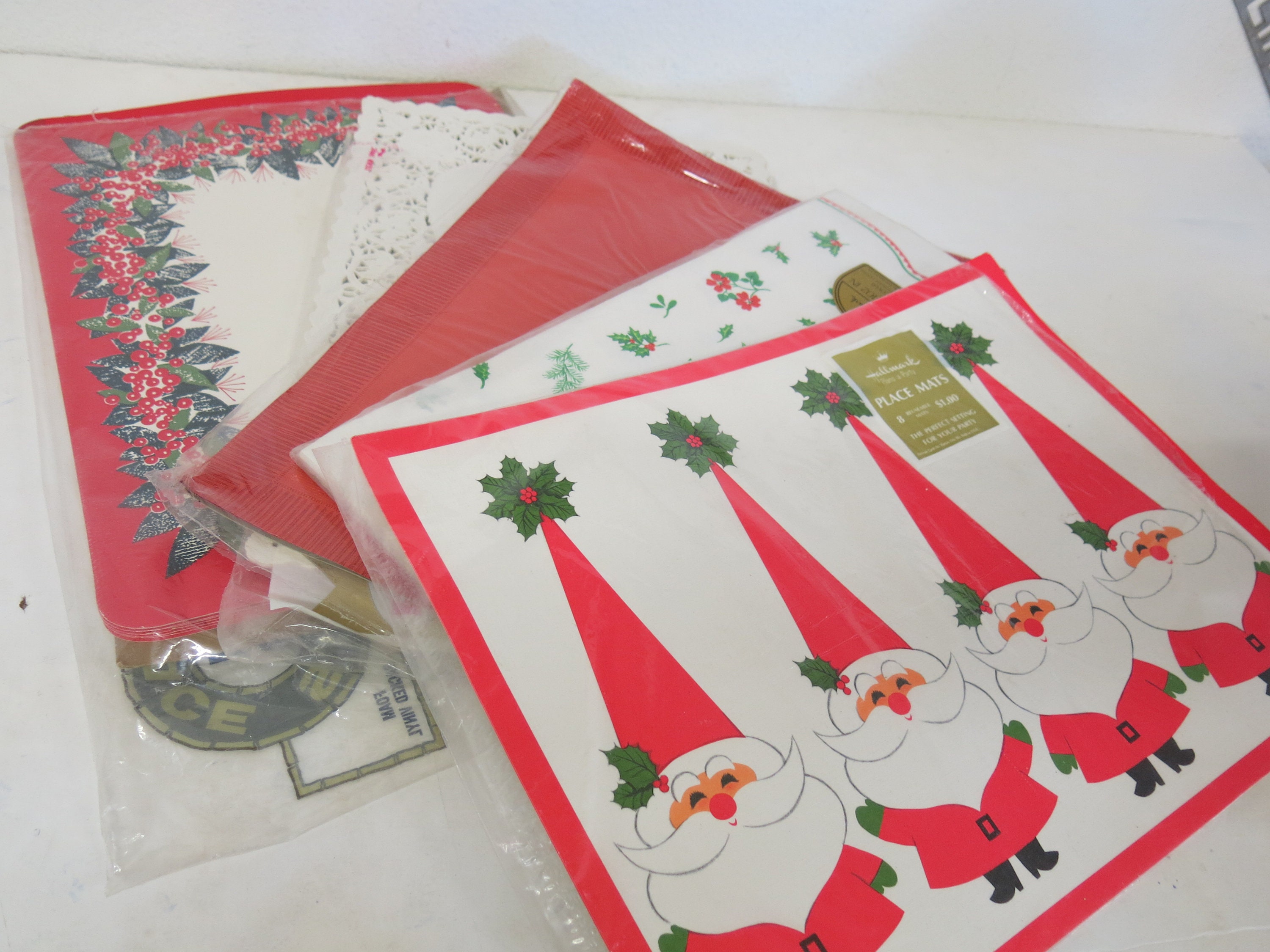 Aanvankelijk lade faillissement Mid Century Kerst Placemats Papier Placemats en Tafelkleed 5 - Etsy België