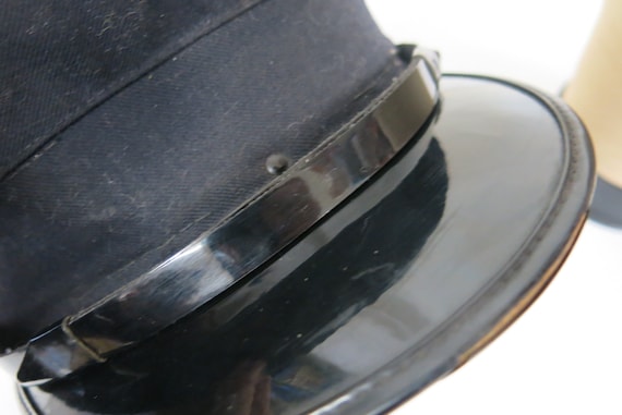 Fireman's Cap Vintage Black Military Policeman's Cap … - Gem