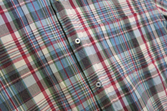 Madras Plaid Cotton Shirt Indian Madras Shirt Vin… - image 5