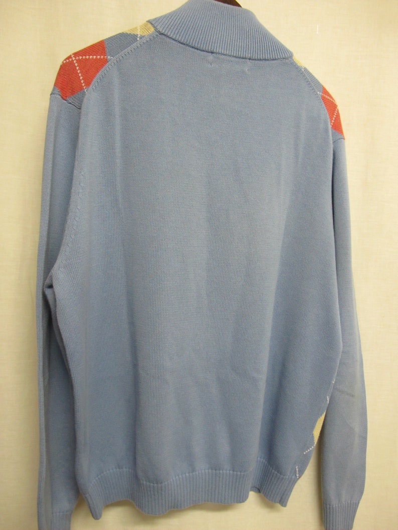 Argyle Pullover Sweater Brooks Brothers Retro Sweater Zipper Pima Cotton image 8