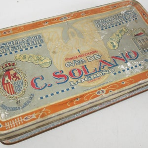 Candy Tin Box Canister Vda DE C SOLANO