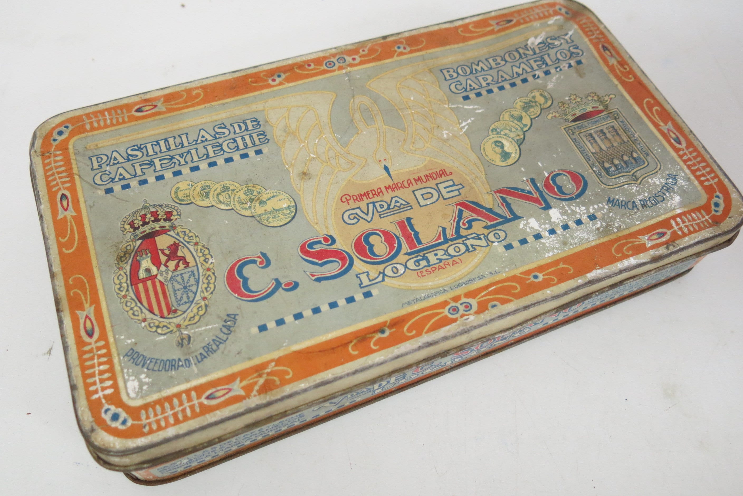 Candy Tin Box Canister Vda DE C SOLANO - Etsy