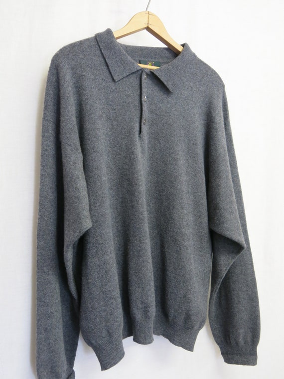 Cashmere Sweater GRAY Cashmere Button Down Sweater