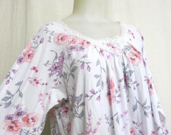 Camicia da notte in cotone stile classico, taglia XL