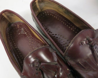 Tassel Loafers 9 Medium Nunn Bush Oxblood Kiltie Men display picture 1
