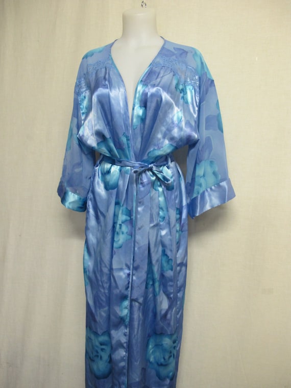 Satin Robe Dressing Gown Kimono Robe California D