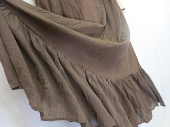 Prairie Style Victorian Dress 1970's Cotton Voile - image 4