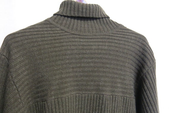 Sweater Wool Bulky Sweater Turtleneck Men's Pullo… - image 4