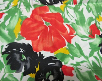 Halverwege de eeuw Floral Cotton Sateen Flowers Jazzy Country Cottage