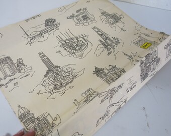 Vintage MACY&#39;S Paper Shopping Bag San Francisco Large Souvenir San Francisco