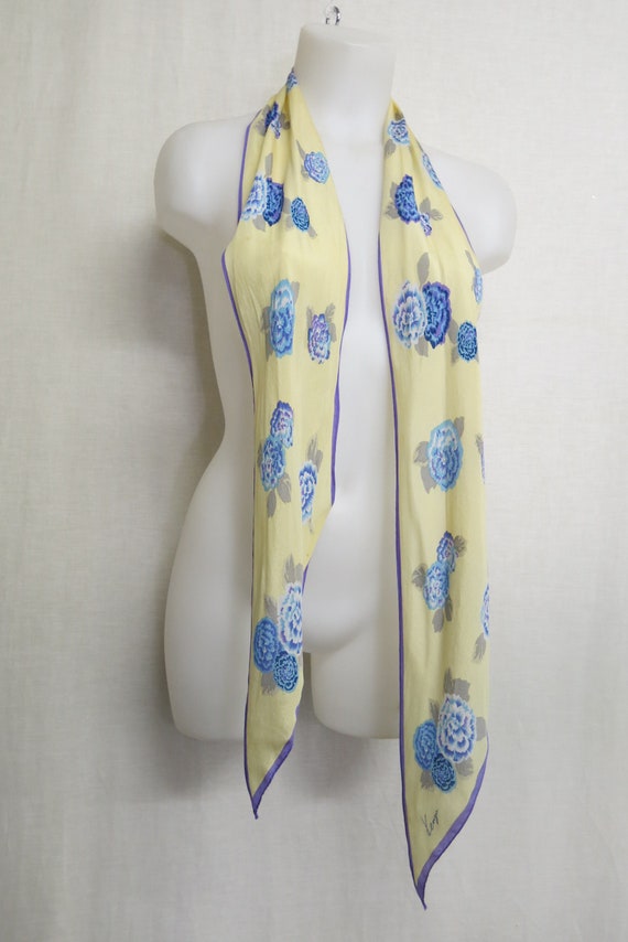 Kenzo Silk Scarf Long Silk Scarf Designer Scarf - image 4