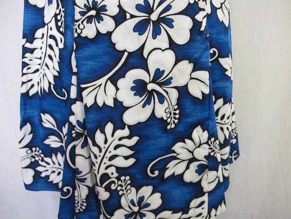 Hawaiian Dress Mod Floral Dress 1980s Summer Cott… - image 5