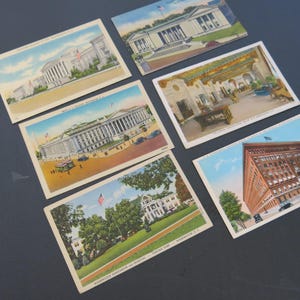 Cartões postais coloridos vintage de WASHINGTON DC, início dos anos 1900, nº 2