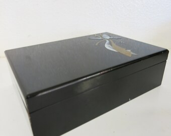 日本製漆塗りジュエリーボックス ミッドセンチュリー マザーオブパール