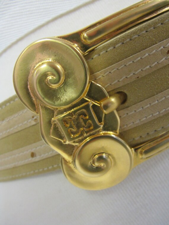 Escada Belt Wide Mod Belt Gold Designer Belt Etru… - image 4