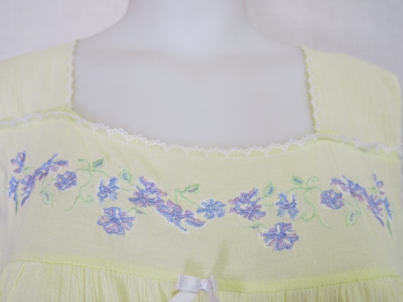 Cotton Gauze Nightgown Cotton Nightgown Pale Yell… - image 4