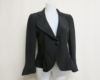 Armani Jacket Coat Cropped Blazer Coat Italian Designer Minimalist Fitted
