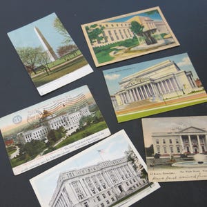 Cartões postais coloridos vintage de WASHINGTON DC, início dos anos 1900, nº 1