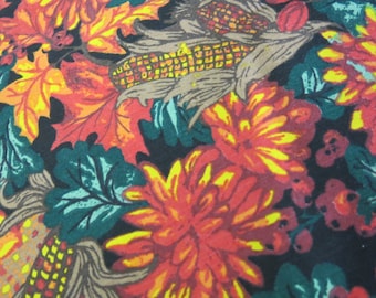 Autumn Thanksgiving Halloween Tablecloth Cotton Tablecloth  Fall Color 82" x 62"