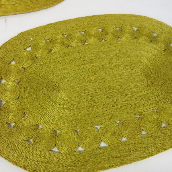 Mid Century Mod Sisal Abaca Placemats Tiki  Philippines