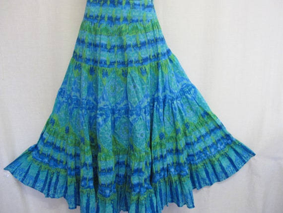 Cotton Peasant Skirt Hippie Skirt Cotton Summer Sk