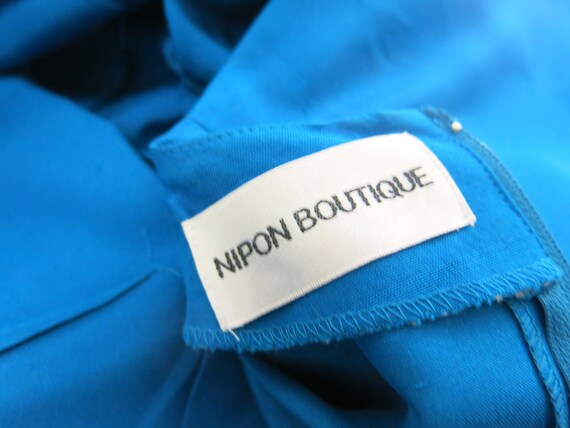 Albert Nipon Boutique Silk Blouse Royal Blue Blou… - image 3