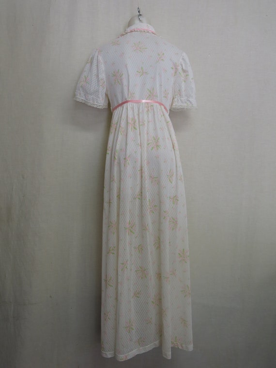 1960s Nylon Nightgown Mad Men Chiffon Nightgown F… - image 8